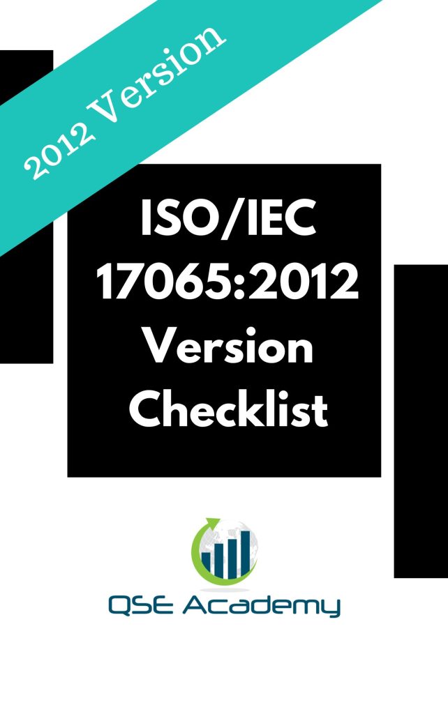 Lista de verificação da versão 2012 da norma ISO/IEC 17065